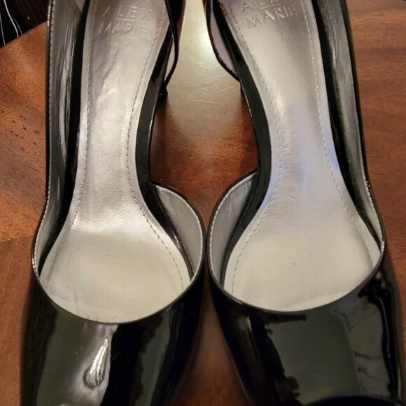 ALEX MARIE OPEN SIDE OPEN TOE  LEATHER PUMP SHOES - Picture 6 of 13